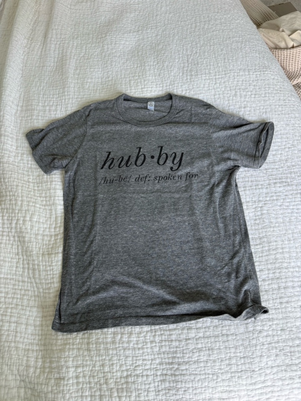 Alternative Gray 'hub·by' Short Sleeve Graphic Tee